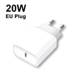 For iPhone PD 20W USB Phone Charger Fast Charger for iPhone iPad Samsung OnePlus Wall Quick Charge Adapter TypeC Cable EU Plug