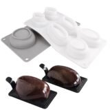 For Plaster Concrete Dessert Mousse DIY Round Stone Shape Cake Decorating Tools Silicone Cake Mold Baking Form Mold Soap Mould