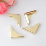 Free Shipping 20 Gold Plated Book Scrapbooking Albums Menus Folders Corner Protectors 32x23mm F0828