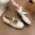 French-style Vintage Bow Shallow-mouth Height-increasing Single Shoes Women,
