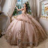FURSTENBERG Ball Gown Dress for Bride Champagne Pink Rose Tassles Layered vestidos de 15 anos quinceanera 2025 Customized