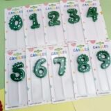Green Dinosaur Numbers 0-9 Happy Birthday Cake Candle Children Prince Party Cartoon Dinosaur Cute Candle Decoration