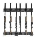 Gun Rack, Indoor Gun Rack Wall Mount, 6-Slot Vertical Rifle Shotgun Gun Rack, 180 lb Heavy Duty Metal Wall Gun Rack Display Stand with Soft Padding