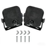 Herdio 4 Inch Heavy Duty Waterproof Boat Marine Box Outdoor Speakers Surface Mounted For Skid Steer ATV UTV RZR Golf Cart Boat