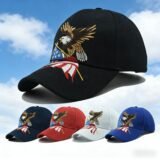 Hot Sale USA Flag Eagle Embroidery Baseball Cap Women Fashion Casual Sun Hat UV Protection Outdoor Travel Visor Hat