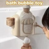 Ice Cream Bubble Machine Child Bathroom Bath Toys Toddler Manual Ice Cream Maker Foam Play Machine Parent Kids Interactive Toys