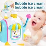 Ice Cream Foam Machine Car Bath Toys Toddler Ice Cream Maker Bubble Foam Play Machine Powerful Suction Delicate supplies