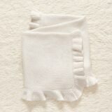 INS Baby Blankets Newborn Knitted Swaddle Bedding Cover Ruffle Cotton Swaddle Blanket Baby Items Candy Color