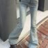 High Waist Flared Jeans Women’s Spring Autumn New Style Slimming Pear Shape Small Size Horse Hoof Pants Trendy Denim Jeans