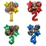 Italian Brainrot Foil Balloons Tung Tung Sahur Tralalelo Birthday Party Decor Kids Balloons Number Aluminum Film balloon toy