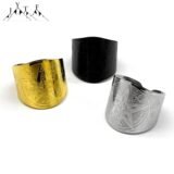 Jewish Tetragrammaton Pentagram Amulet Pentacle Wide Ring for Women Men Stainless Steel Gold Color Solomon Star Rings Jewelry