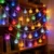 LED Bubble Ball String Light Golden Glow Battery Operated for Wedding Holiday New Year Christmas Room Decoration Fairy Lights
