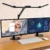 LED Desk Lamp with Clamp, 24W Ultra Bright Auto Dimming Light, Stepless Dimming & Tempering for Home Office