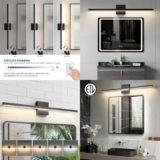 LED Vanity Light for Bathroom, 5CCT Dimmable Bathroom Light Fixture Over Mirror, Modern Vanity Lightg Bar, Bath Wall Light for