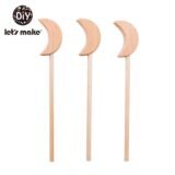 Let’S Make 20Pc Baby Stroller Toys Heart Shape Wooden Magic Wand Baby Wood Teether Toys 0-12 Months Tiny Rod For Children