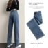 Woman High Waist Vintage Casual Flare Jeans Girls Elastic Slim Fit Bell Bottom Pants Lady Fashion Blue Black Grey Denim Trousers
