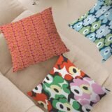 M-Marimekko-U-Unikko Flowers Personalized Picture Text Home Decorative Pillows Household Gifts 45x45cm