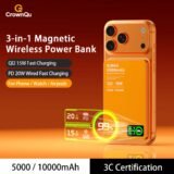 Magnetic Wireless Powerbank Qi 2.1 USB-C Fast Charing Portable External Battery for iPhone 12-17 Pro Watch Airpods 5000/10000mAh