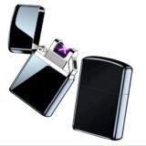 Mini Electronic Lighter Double Plasma Arc& coal oil Lighters Rechargeable Windproof Portable USB Lighters Wholesale