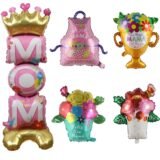 Mother’s Day Decorations Balloons I Love You Mom Happy Mother’s Day Aluminum Film Balloons Mothers Gifts