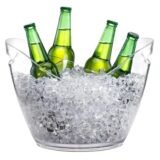 New 4L/8L Clear Plastic Ice Cube Storage Bucket or Champagne Bottles Ice Cooler Bar Decor for Home Kitchen Bar Cafe Use