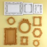 New Bowknot Pearl Hollow Heart Frame Silicone Chocolate Mold Round Lace Fondant Cake Border Decoration Clay Tool Baking Supplies