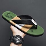 New Large-Sized Men’S Slippers Fashionable Casual Men’S Sandals With Thick Soles Light Weight Hiking Wading Men’S Flip-Flops