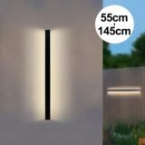 Nordic LED Lighting Wall Lamp IP65 Garden AC Long Wall Light Outdoor Waterproof Modern Long Strip 85-256v OutdoorDecoration