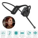 Open-Ear Headsets with Noise Canceling Microphone Wireless Bluetooth Air Conduction Headphones for Trucker Office Call Center