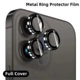 Original Titanium Color Camera Protector For iPhone 16 Pro Max 15 14 13 12 Mini Pro Max Metal Ring Tempered Glass Lens Cover Cap