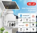 P2P Camhi Pro Human Tracking Blacklight Full Color 1080P HD Solar Power 4G IP PTZ Camera 2-Way Audio 14400mAh Battery Camera