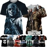 Popular Shooting Games Summer Fashion Creative Design Patterns 3D Printing Stimulating Trendy Cool Personalized T-shirt