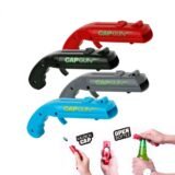 Portable Cap Gun Creative Flying Cap Launcher Beer Opener Bar Tools Beverage Opener Shaped Cap Opener Red Grey