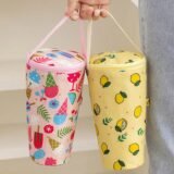 Portable Milk Tea Tote Bag Heat Preservation Bag Carrying Insulated Cup Cover Umbrella Bag Handbag Camping Drinkware Accessories