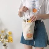 Portable With Strap Coffee Cup Storage With Strap Canvas Pouch Water Bottle Holder Carry Bag Water Bottle Sleeve Bottle Cover