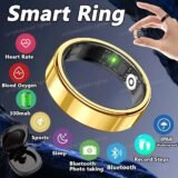 R10 Gesture Swing Smart Ring with Charging Dock Men Women Health Sleep Heart Rate Monitoring 5ATM Waterproof Multi-sport Mode