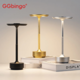 Rechargeable Alloy Table Lamp Bedroom Wireless Touch Lamp