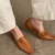 Retro Flat Loafers Women’s Slip-on British Style Square