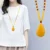 Retro Imitation Amber Necklace For Men And Women Long Pendant Sweater Chain Mother’s Day Gift