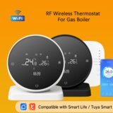 RF Wireless Thermostat for Gas Boiler Battery Control Programmable WiFi Thermostat Water Floor Work With Google Home Alexa Alice