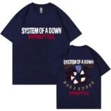 Rock Band System of A Down Hypnotize Graphic T Shirts Men Alternative Metal Music T-shirts Men’s Vintage Oversized T-shirt