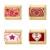 Romantic Red Strawberry Tai Chi Eyes Cat Star Golden Charm Links 9mm Bracelets Bangle Stainless Steel Girls’ DIY Making Gift