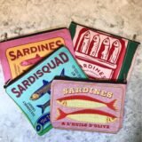 Sardine Partners Makeup Bag – Compact Travel Cosmetic Organizer With Sardine Can Design, Foldable & Lightweight Zippered Pouch