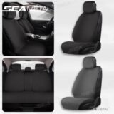 SEAMETAL Linen Car Seat Cover Universal Front Rear Seats Cushion Auto Seat Cover Set Four Seasons Soft Seat Cushion Protector