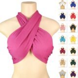 Sexy Tank Top Cross Bandage Backless Sleeveless Halter Crop Tops Women Bare Midriff Camisole Female Tube Top Cropped Vest