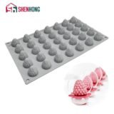SHENHONG Cranberry Silicone Cake Molds 35 Cavity Raspberry Strawberry Dessert Placing Decoration Mould Fondant Pastry Baking