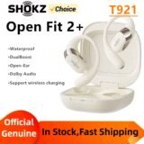 Shokz OpenFit 2+ T921 Open Hanging Ear Headsets Dolby Audio Wireless Bluetooth Earphones,DualBoost Technology AI Noise Reduction