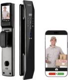 Smart Door Lock with 3D Face Recognition, Fingerprint, Video Doorbell, Passcode & IC Card for Front Door Security