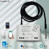 Smart Temperature Humidity Wifi Switch 10A 2000W Intelligent Monitoring Thermostat Compatible with Ewelink Alexa Google Home