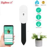 Smart Zigbee Temperature Humidity Moisture Detector Smart Soil Tester Moisture Sensor RealTime Monitor For Home Garden
